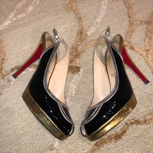 Christian Louboutin Peep Toe Slingback Sandal